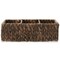 Casafield Set of 2 Water Hyacinth Divided Basket Organizers - Woven Bins for Bathroom, Bedroom, Laundry, Pantry, Shelves